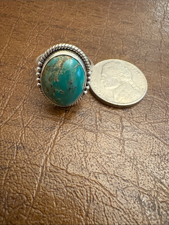925 Sterling Silver Jewelry - Nice Turquoise 925 Sterling Silver Ring Size 7